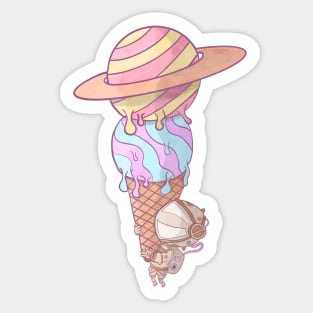 Helado planetario Sticker